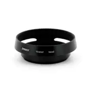 Camera Metal Lens Hood 49mm Vented Tilted Black Curved for Leica, free US shipp