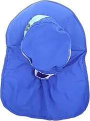 [Totority] Adjustable Sunshade Hat for Summer Outdoor Activities Breathable and Foldable Beach Cap for Boys UV Protection Lightweight Design Cute Style Blue