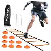 Agility Ladder and Cones 20 Feet 12 Adjustable Rungs Fitness Speed 20 feet