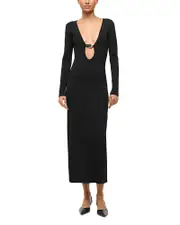 Staud Murphy Plunging Neck Dress