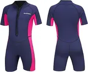 Aunua Youth 3/2mm Neoprene Wetsuits for Kids Full Wetsuit Swimming Suit Keep Warm