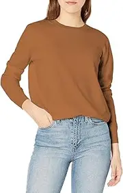 [QUALFORT] Women's Crewneck Sweater Pullover Soft Knitted Sweaters