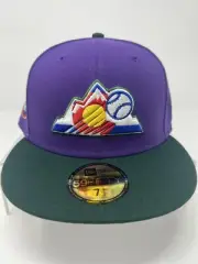Colorado Rockies - New Era Hat Club Fitted Hat - Size 7 1/2 - Purple Green