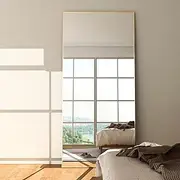 [NEUWEABY] Full Length Mirror 165 x 60cm Floor Mirror Large Gold Mirror Body Rectangle Mirror for Bedroom Living Room Standing Hanging or Leaning Against Wall Aluminum Alloy Frame