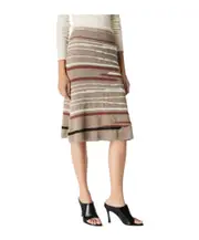 Linen And Cotton Skirt M Stonemel/maple/chalk