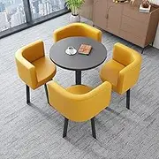 Office Reception Room Club Table and Chair Combination, Negotiation Coffee Dining Table and Chair Set,Conference Room Table,for Home Office Dining Room Living Room (Color : 7, Size : 23.6in/60cm)