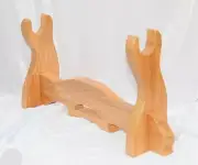 Sword Knife Dagger Cane Gun Table Top Stand Display Rack Holder Peach Wood