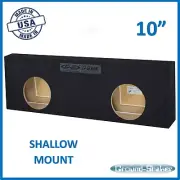 10" Dual Sealed Shallow Mount Sub Box Slim Speaker Box Subwoofer Enclosure
