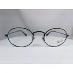 『逢甲眼鏡』RAY BAN雷朋 光學鏡框 全新正品 黑色復古金屬框 細框 橢圓框 【RB3547V-2509】