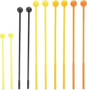 SUPVOX 10pcs Plastic Drum Mallets, Assorted Colour Drumsticks, Percussion Sticks Hammer for Xylophone Glockenspiel and Drum Practice, 12.20 Inch