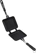Ejoyous Sandwich Maker Pan Camping Double Sided Sandwich Baking Mould Non-Stick Tortillas Frying Pan Toast Pan Sandwich Panini Maker for Home Outdoor Kitchen Breakfast