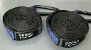NEW Grand Trunk Hammock Suspension Tree Straps with Carabiners - Blue/Black