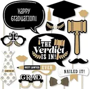 Big Dot of Happiness Law School Grad - Future Lawyer Graduation Party Photo Booth Props Kit - 20 Count
