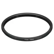 77mm-72mm Metal Step Down Ring, Camera Lens Filter Adapter Ring Black