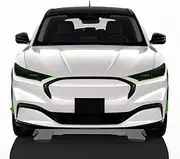 Precut Headlight Fog Light Tint Fit for Ford Mustang Mach-E 2021 2022 2023 Vinyl Overlay Kit Complete with Gloss Dark Smoke Wrap Cover Vinyl Decals Film Accessories (Headlight)