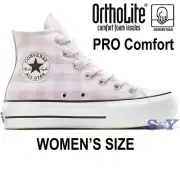 CONVERSE Women's Chuck Taylor All Star Lift Platform Gingham Retro Style Shoes