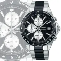 在飛比找PChome24h購物優惠-SEIKO 精工 CS系列 計時碼錶 三眼潮男腕錶-黑面41