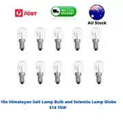 10x Himalayan Salt Lamp Bulb and Selenite Lamp Globe E14 15W 220v-240v