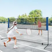 CostwayAdjustable Badminton Net Set for Backyard-310 cm