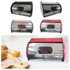 Bread Box Roll Top Bread Bin Rustic Multipurpose for Countertop Bread Keeper for