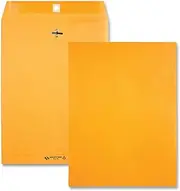 Quality Park Kraft Clasp Envelopes, 97, 10" x 13", Brown, Box of 100