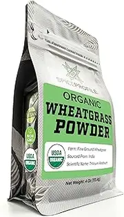 Spice Profile | USDA Certified Organic Wheatgrass Powder (Fine Powder) | Resealable 4oz Pouch | Non-GMO | 100% Whole Leaf Powder | Pure and Natural Organic Supergreens | Supports Immunity & Digestion