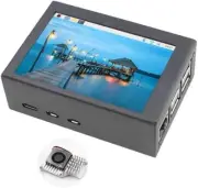 3.5 inch Touch Screen TFT LCD Resistive for Pi 5 Case Aluminum with Cooling Fan