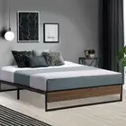Double Size Metal Bed Frame Rust Resistant Industrial Design Mattress Platform