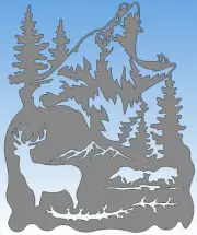 Bear. Decorative panel. Wall decoration. DXF files for plasma, laser, CNC.
