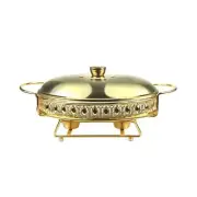 Chafing Dish Buffet Set Stainless Steel Oval Chafing Food Pan with Covers Buf...
