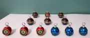RARE New Set of 12 Assorted CHRISTMAS ORNAMENT Name Card Holders - Resin - 2" T