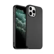 For Apple iPhone 11 Pro Silicone Silky Soft Case with Microfiber TPU Ultra Slim Anti Scratch Shockproof Cover (Black)