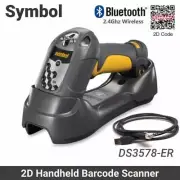 Symbol DS3578-ER Wireless 1D/2D Barcode Scanner Bluetooth Reader USB Kit