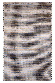 IRIS Royal Blue Natural Fibre Jute Rug, Floor Rug, Area Rug