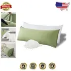 Long Supportive Body Pillow with Cooling Cotton Cover - Perfect for Sleepers