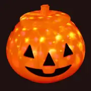 Halloween Pumpkin Lamp, Fall Decor Pumpkin Lantern or as Thanksgiving Decoration (7 Inch)