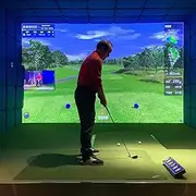 Indoor Golf Simulator Impact Screen, HD Impact Screen, Clear HD Projection Surface Realistic Simulation, Golf Driving Net, Ideal For Golf Home Practice Projection Screen For Golf Training(3x4m/9.8x13f