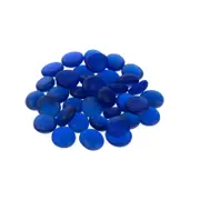 Tuscan Path 1kg 17-19mm Frosted Blue Glass Decorative Pebble