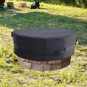 Round Firepit Cover Rain and Snow Protection Cover for Yard Outdoor Patio