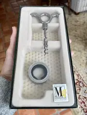 Vintage MILLESIME Pewter CORKSCREW & COLLAR Made in France New Gift Box Unopened