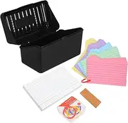 jojofuny 1 Set Portable Office Index Card Holder Capacity Flashcard Organizer Box Plastic Storage for Business Notes Sleek Design for Home Office Use