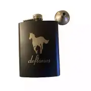Deftones White Pony Engraved Stainless Steel 8 Oz hip flask funnel included.