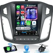 Car Radio for Ford Focus 2012-2018 : 2G+64G Upgrade 9.7" 1280x800 IPS Touchscreen Stereo, Android 12 Head Unit Support Wireless Carplay & Android Auto, 5GWiFi GPS FM RDS BT SWC Mic 1080P Backup Camera