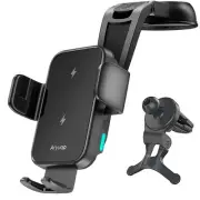 15W Fast Wireless Car Charger Mount - Auto Alignment Clamping Wireless Car Ph...