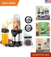 Smoothie Blender 1100W Portable Personal Blender for Shakes and Smoothies wit...