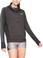Under Armour Featherweight Fleece Small Pull Over/Funnel Neck Gray Jacket B872
