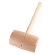 Wooden Mallet Round Head Solid Beech Wood Hammer For Woodworking Projects
