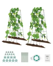 VEVOR A-Frame Cucumber Trellis 39" x 32" Foldable Metal Garden Trellis