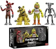Funko 8863 Five Nights at Freddy's Action Figure 4 Pack - Foxy, Gold Freddy, Chica, and Endoskeleton Freddy