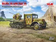 ICM 1:35 Sd Kfz 3b with Flak 38 AA Gun, #ICM35455